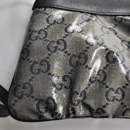 Gucci Crystal Monogram Small Flat Messenger Crossbody Navy 10 of 11