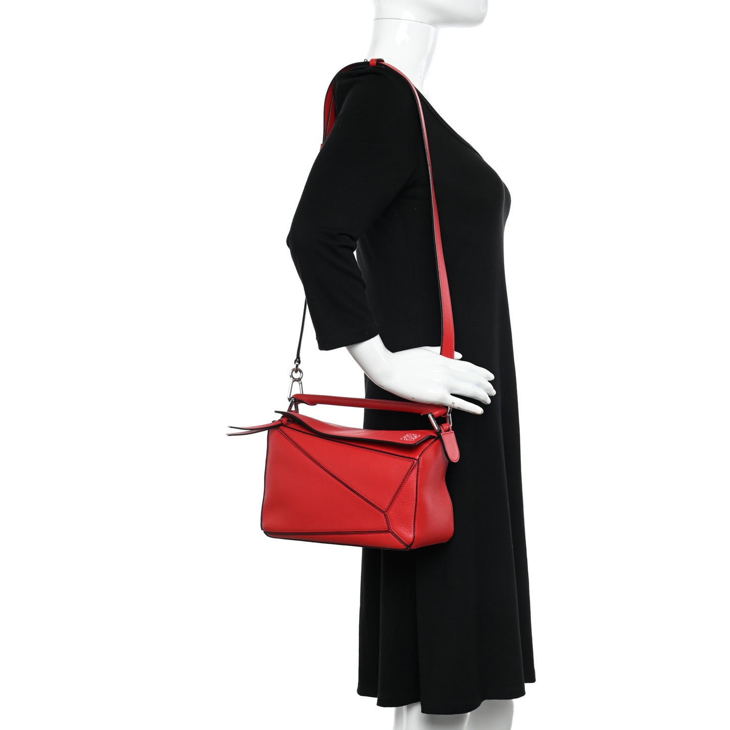 Calfskin Small Puzzle Bag Scarlet