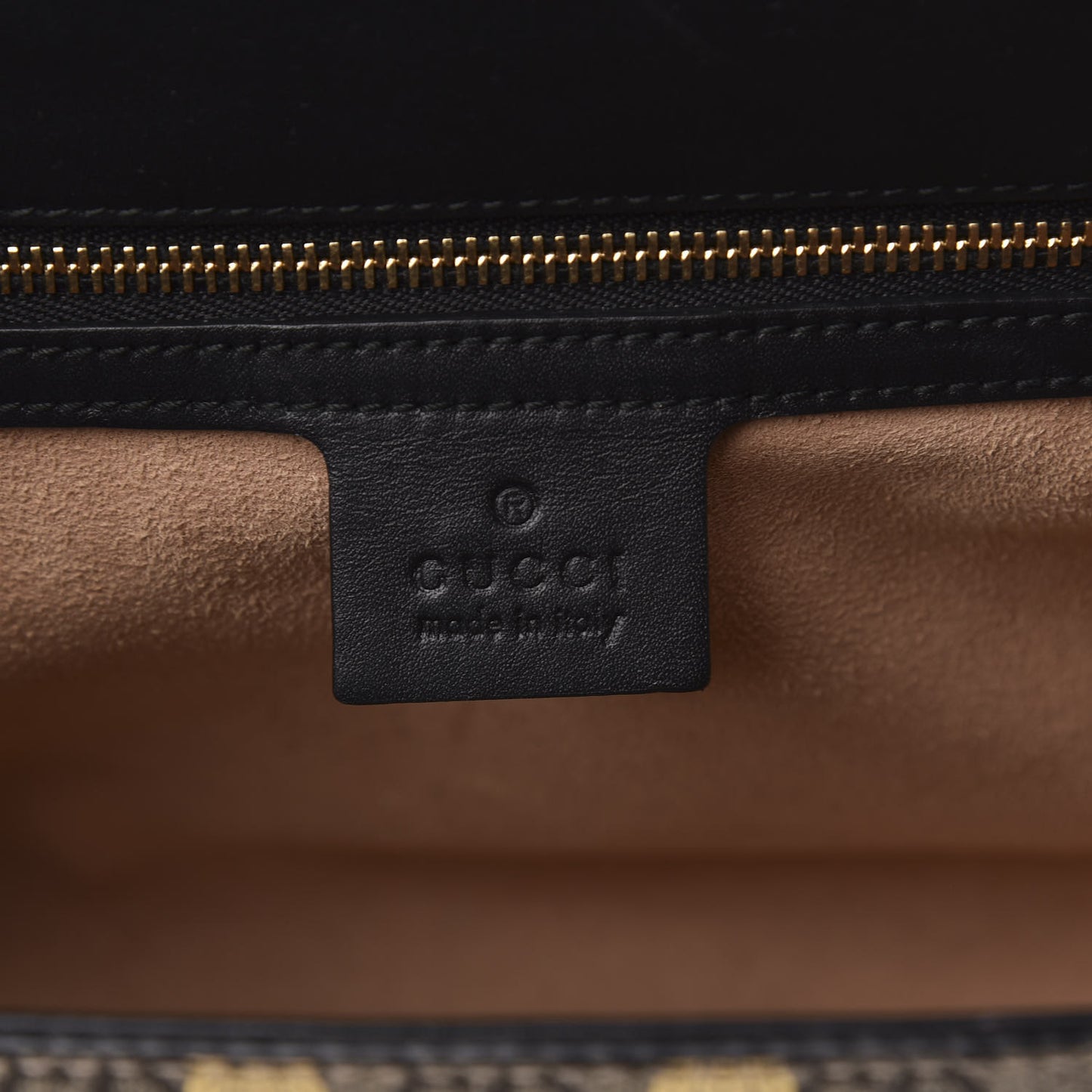 GG Supreme Monogram Bees Medium Padlock Shoulder Bag Beige Oro Black