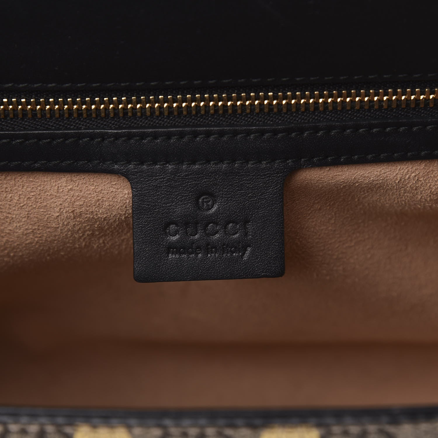 Gucci GG Supreme Monogram Bees Medium Padlock Shoulder Bag Beige Oro Black 5 of 12