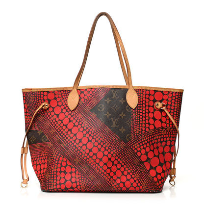 Louis Vuitton Monogram Kusama Waves Neverfull MM Red 1 of 6