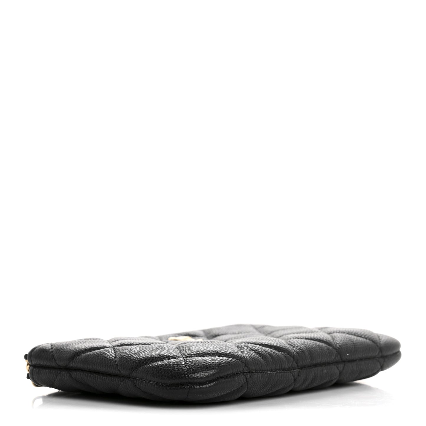 Caviar Quilted Small Cosmetic Case Black