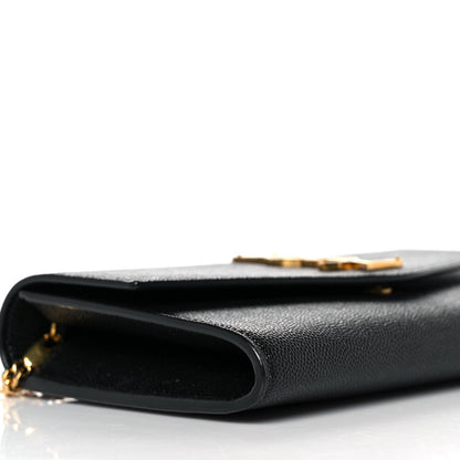 Saint Laurent Grain De Poudre Uptown Chain Wallet Black 9 of 11