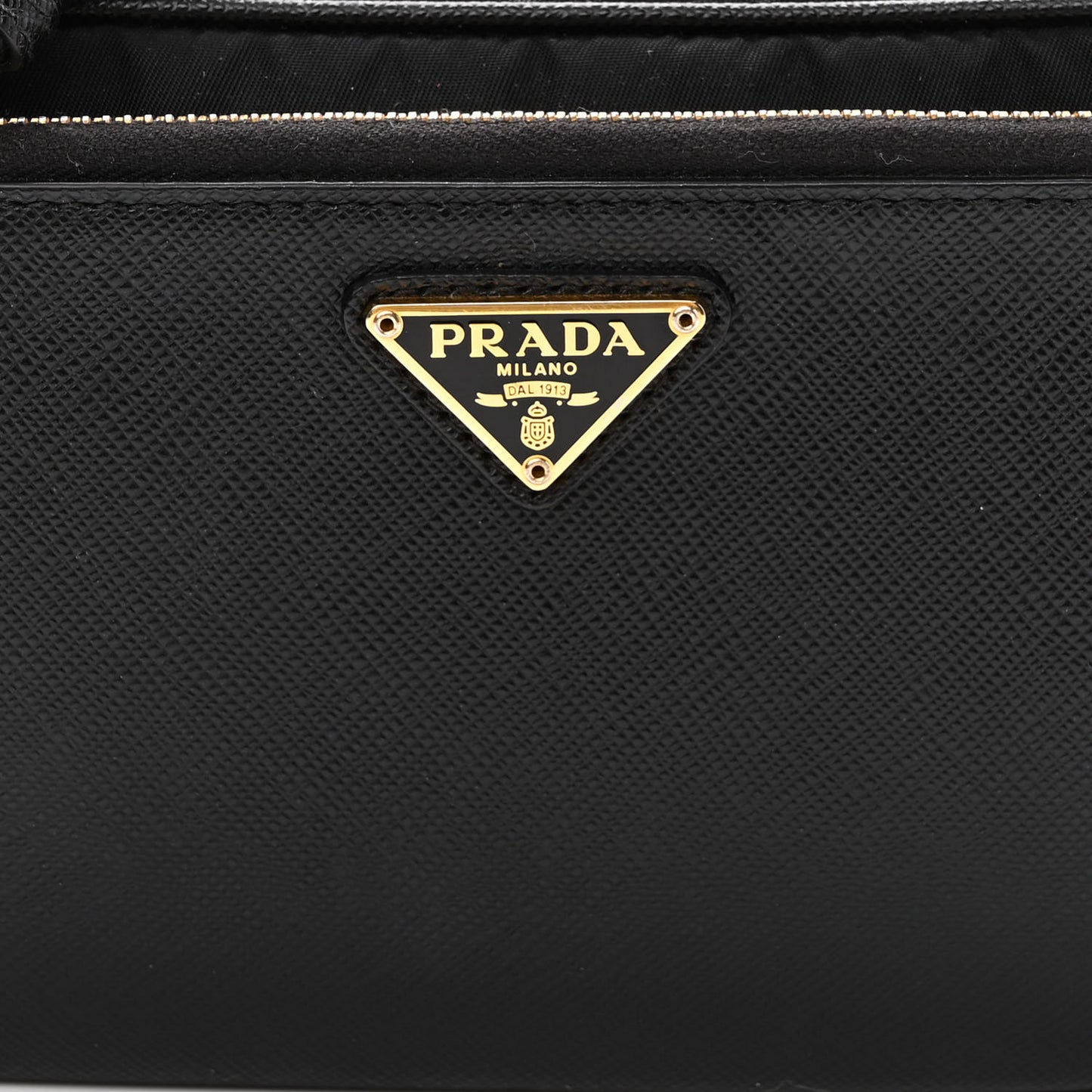 Saffiano Lux Camera Case Crossbody Bag Black