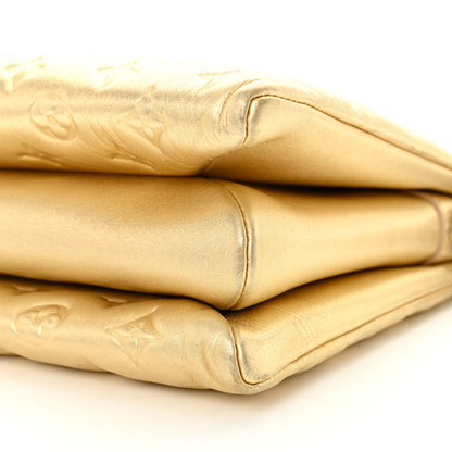 Louis Vuitton Lambskin Embossed Monogram Coussin PM Gold 10 of 11