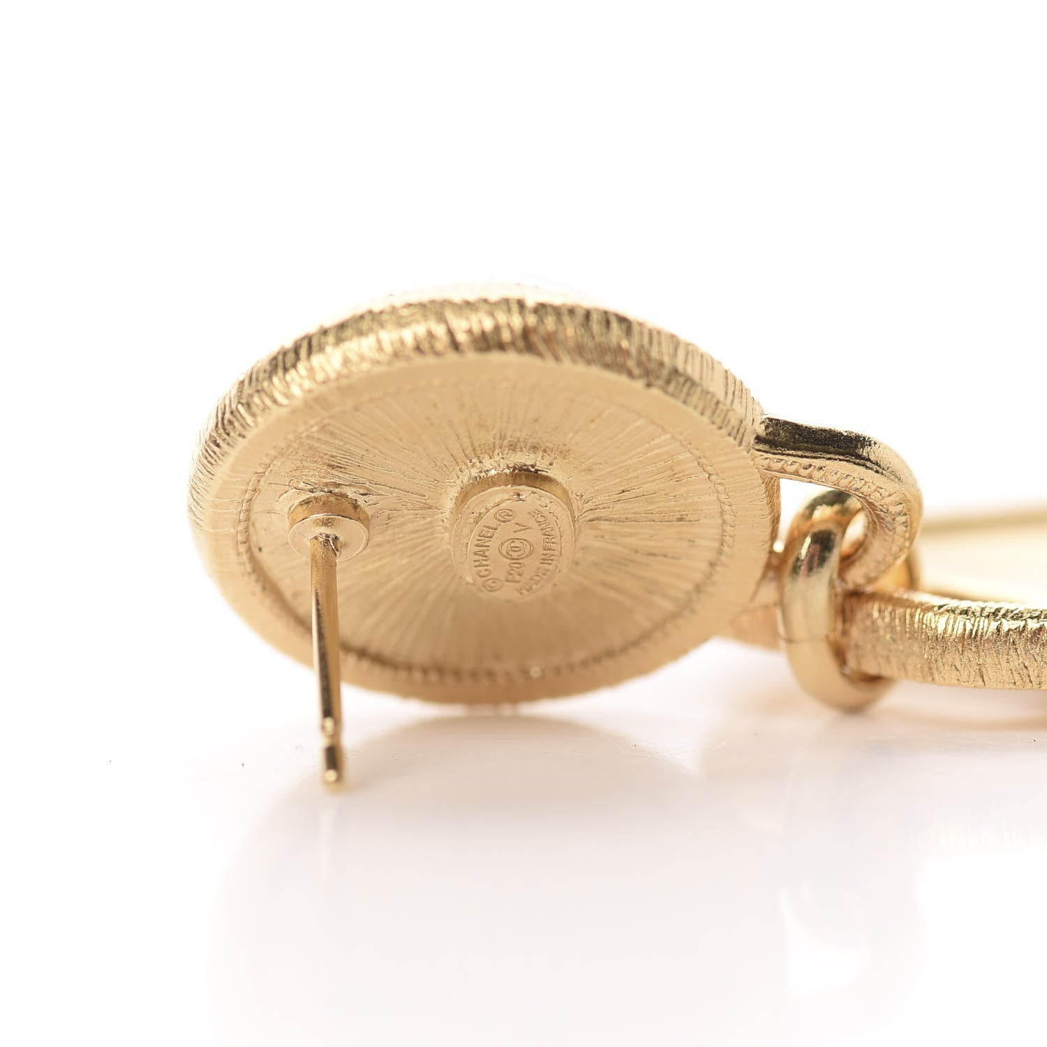 Chanel Pearl CC Tags Drop Earrings Gold 4 of 5