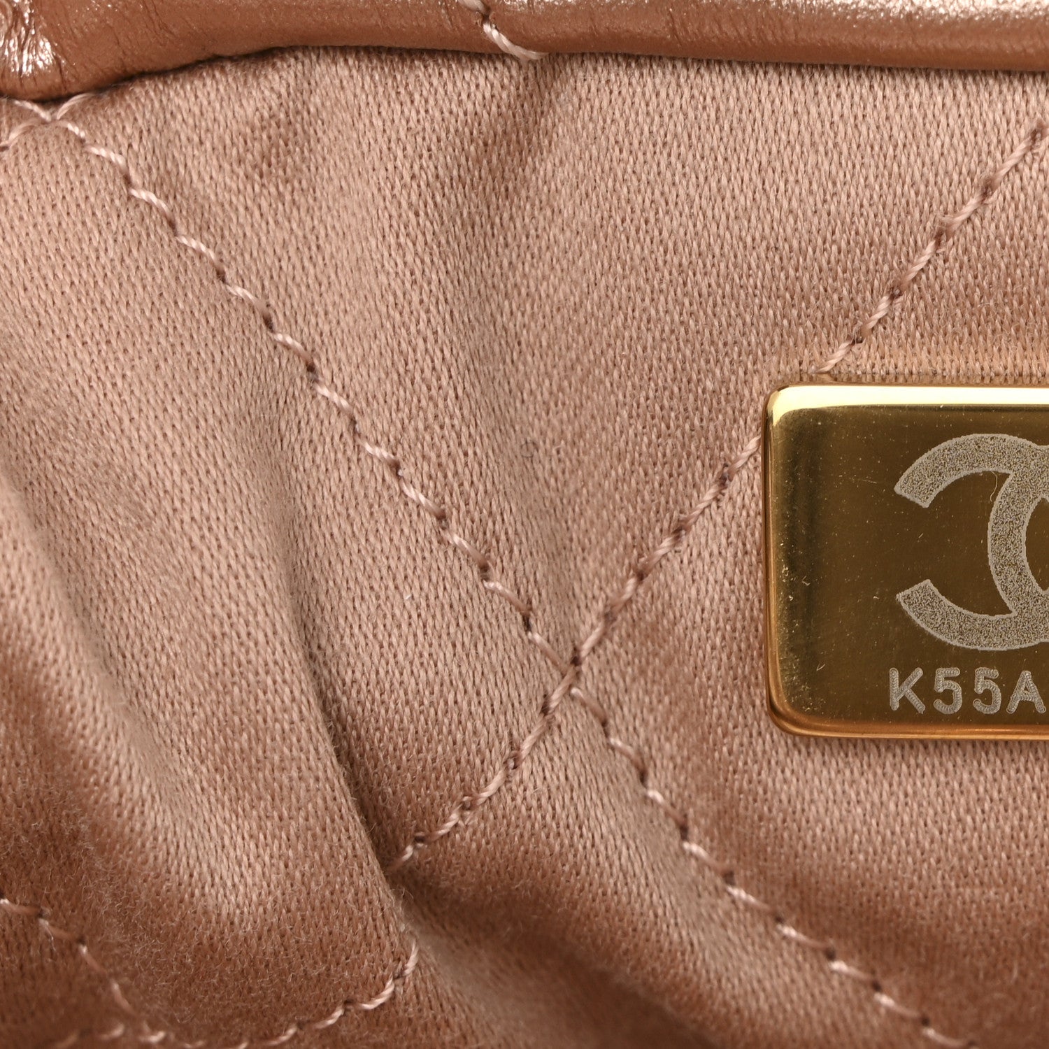 Chanel Metallic Calfskin Quilted Small Chanel 22 Pink 15 of 21