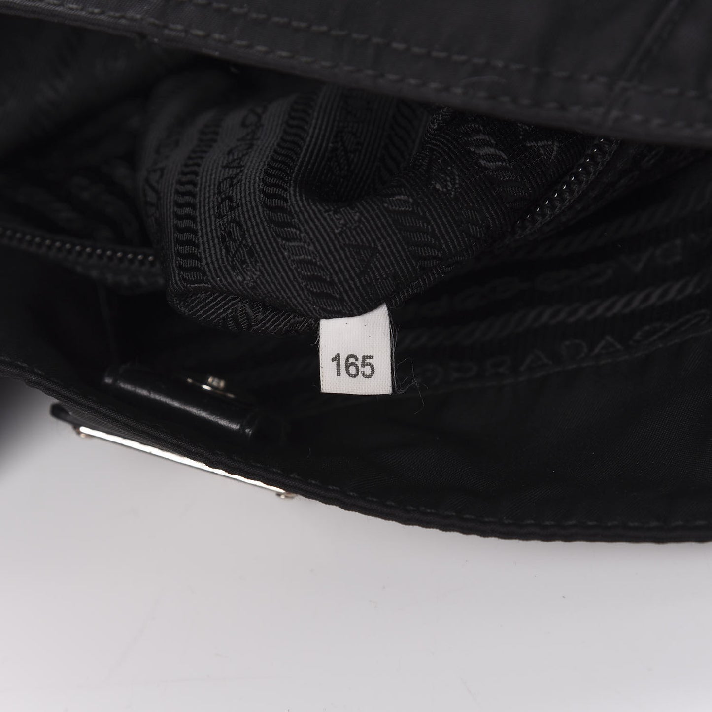 Tessuto Nylon Soft Calfskin Drawstring Shoulder Bag Black