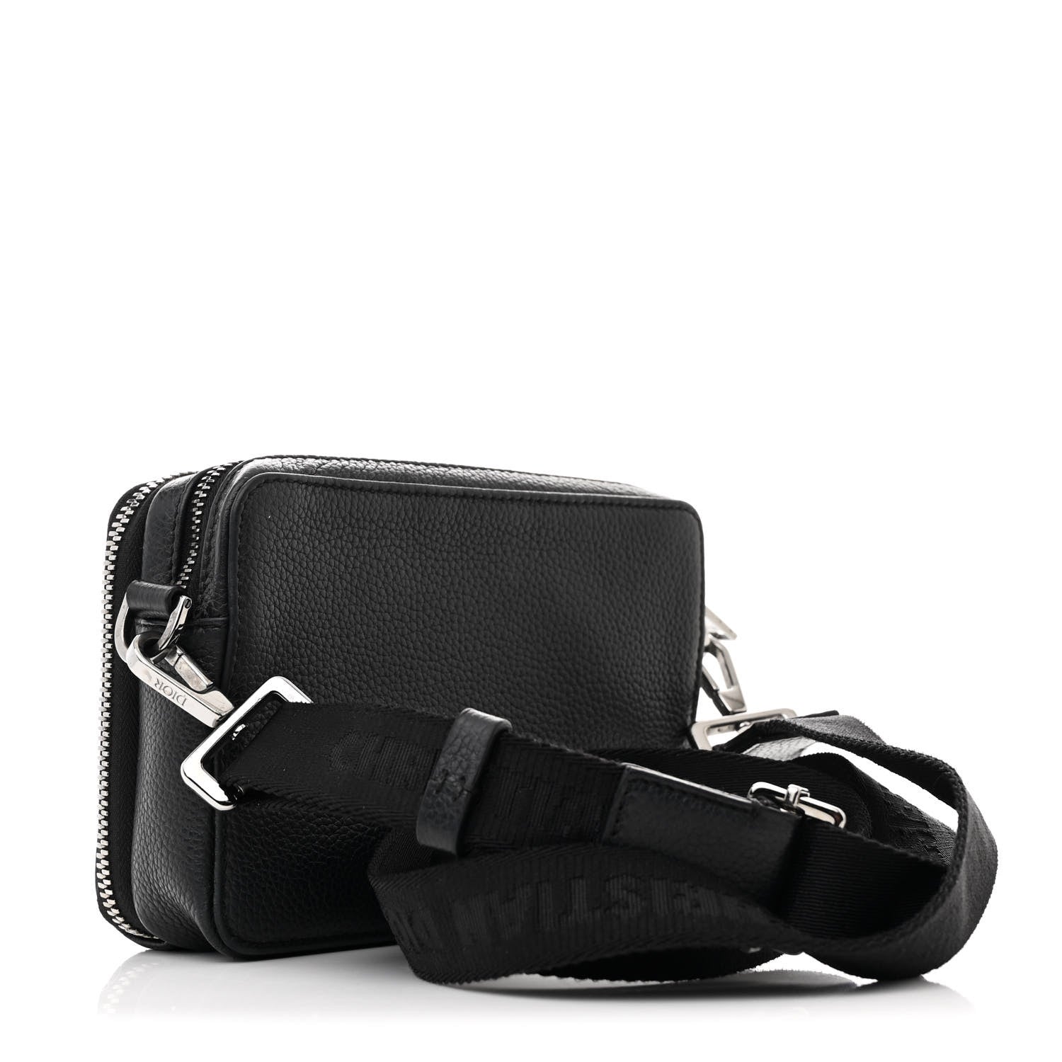 その他 dior Christian Dior Grained Calfskin Double Zip Crossbody Black 1661296