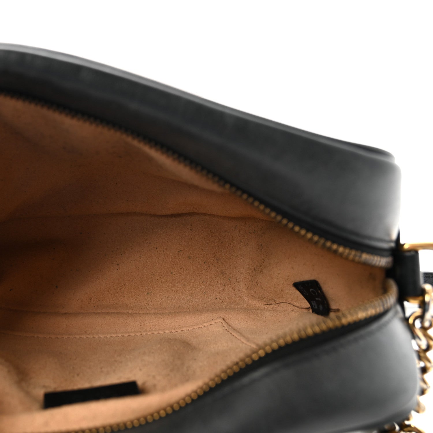 Gucci Calfskin Matelasse Small GG Marmont Chain Shoulder Bag Black 5 of 10