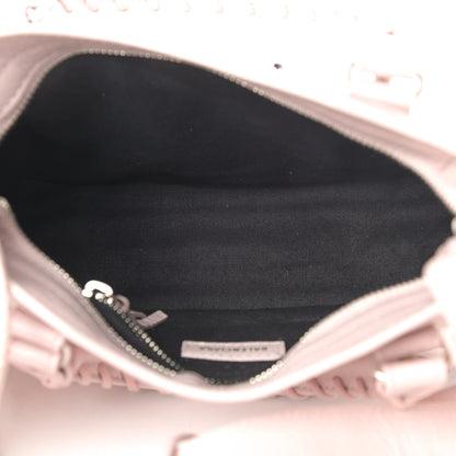 Balenciaga Agneau Classic Silver Hardware Mini City Logo Strap Light Rose White 4 of 4