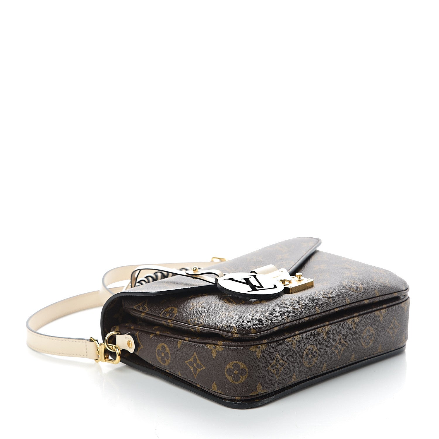 Louis Vuitton Monogram Braided Pochette Metis Creme Beige 3 of 7