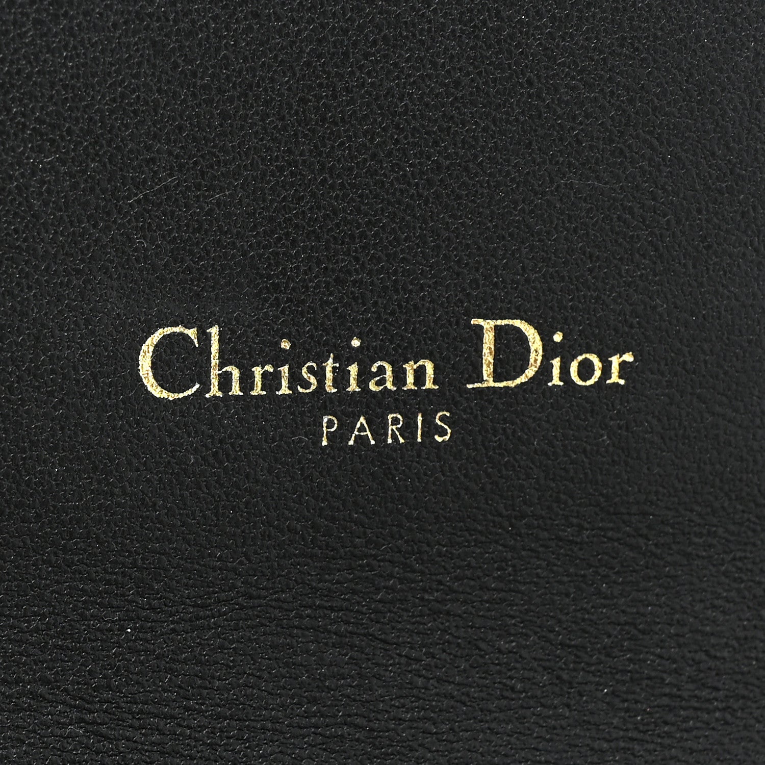 Christian Dior Grained Calfskin Saddle Chain Wallet Pouch Black 9 of 13