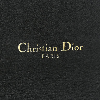 Christian Dior Grained Calfskin Saddle Chain Wallet Pouch Black 9 of 13