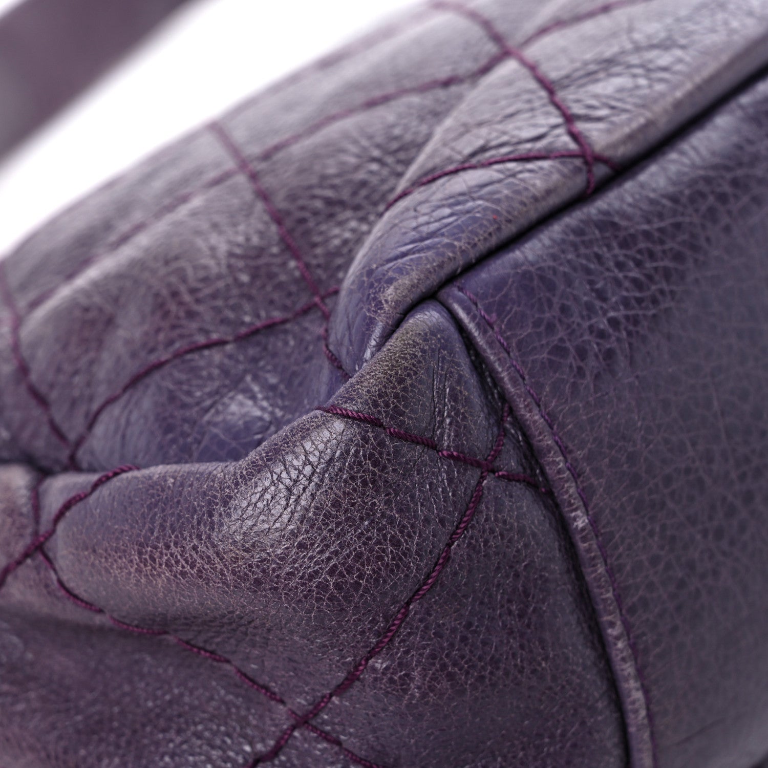 Chanel Glazed Calfskin Stitched On The Road Flap Purple 10 of 29