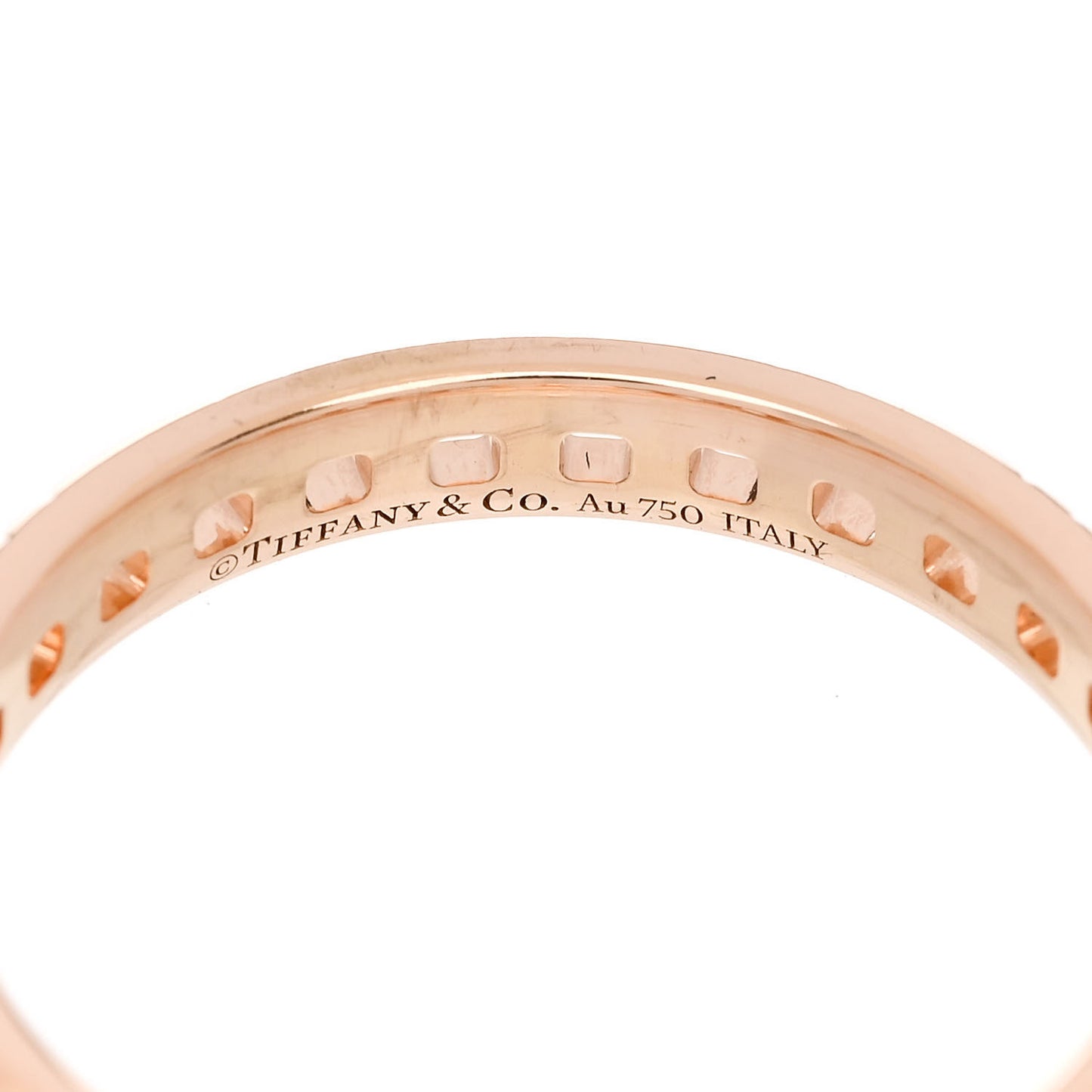 18K Rose Gold Narrow T True Ring 60 9