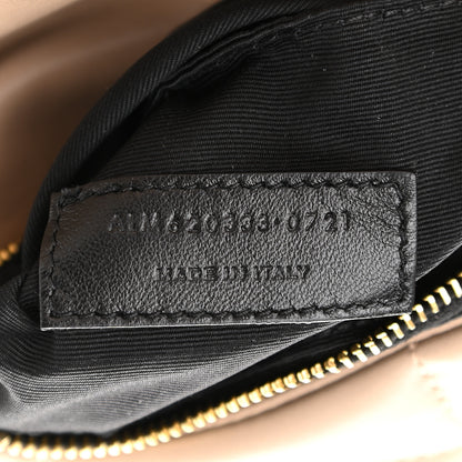 Saint Laurent Lambskin Quilted Toy Loulou Puffer Monogram Chain Satchel Nude Powder 6 of 8