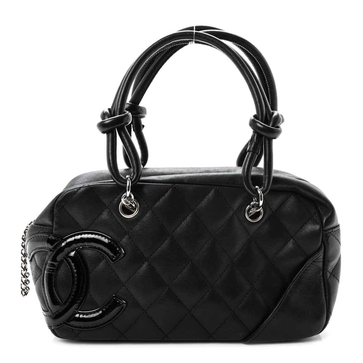 Calfskin Quilted Small Cambon Bowler Black