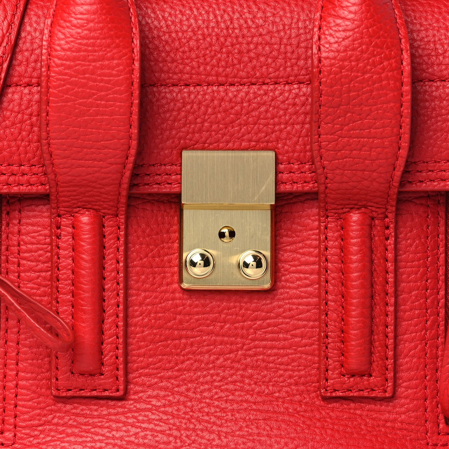Textured Calfskin Mini Pashli Satchel Red