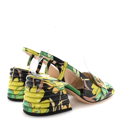 Fendi Calfskin Promenade Slingback Loafer Pumps 35 Black Multicolor 5 of 8