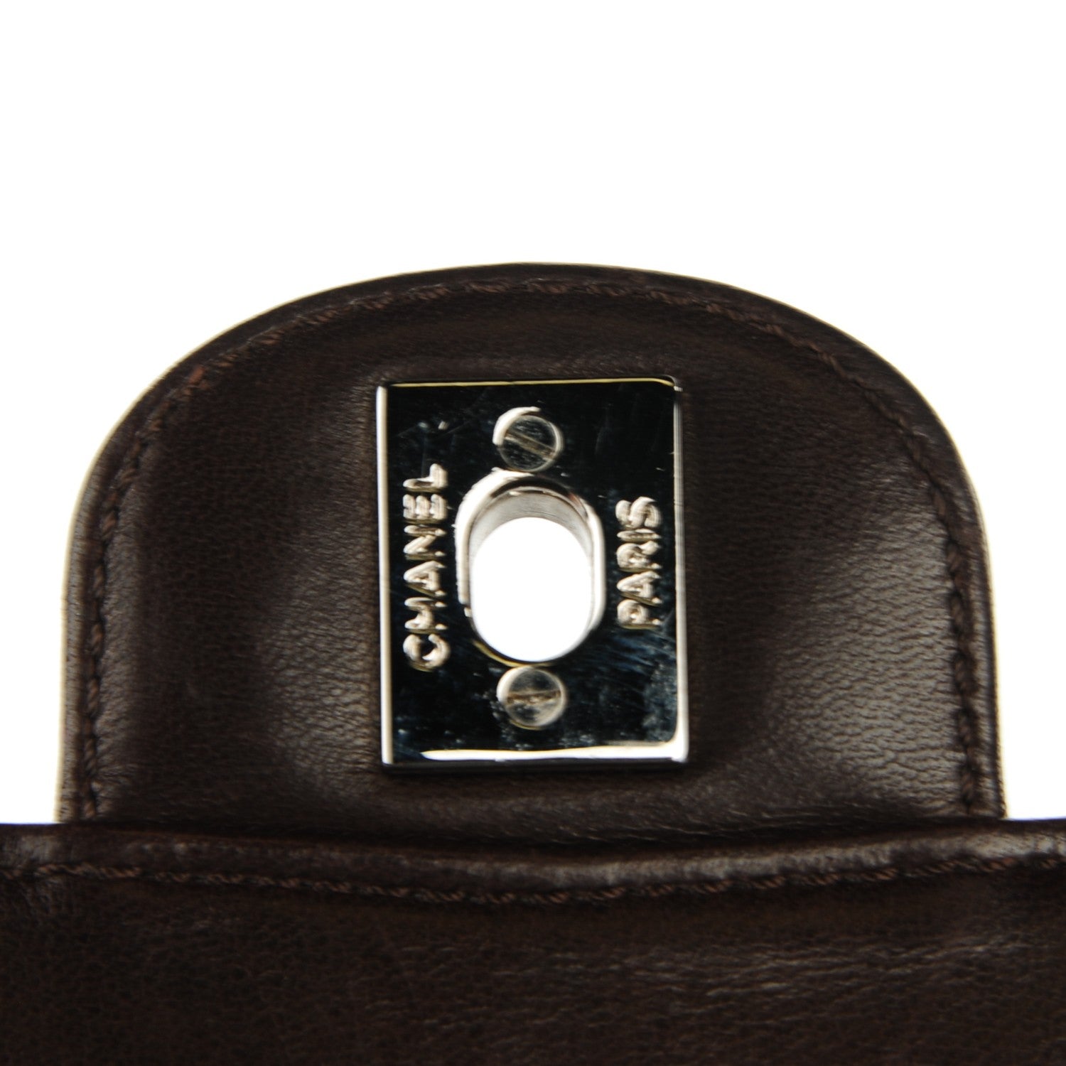 Chanel Lambskin Studded Medium Flap Brown 8 of 8