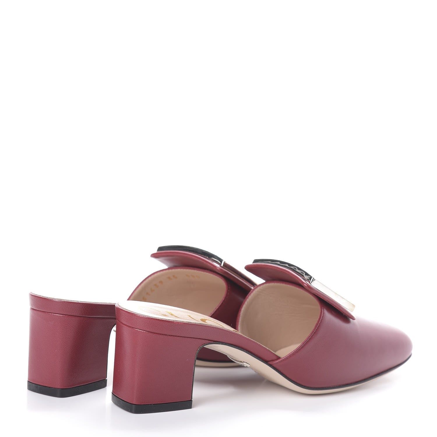 Gucci Malaga Kid Crystal Square G Madelyn Mules 35 Romantic Cerise 4 of 7