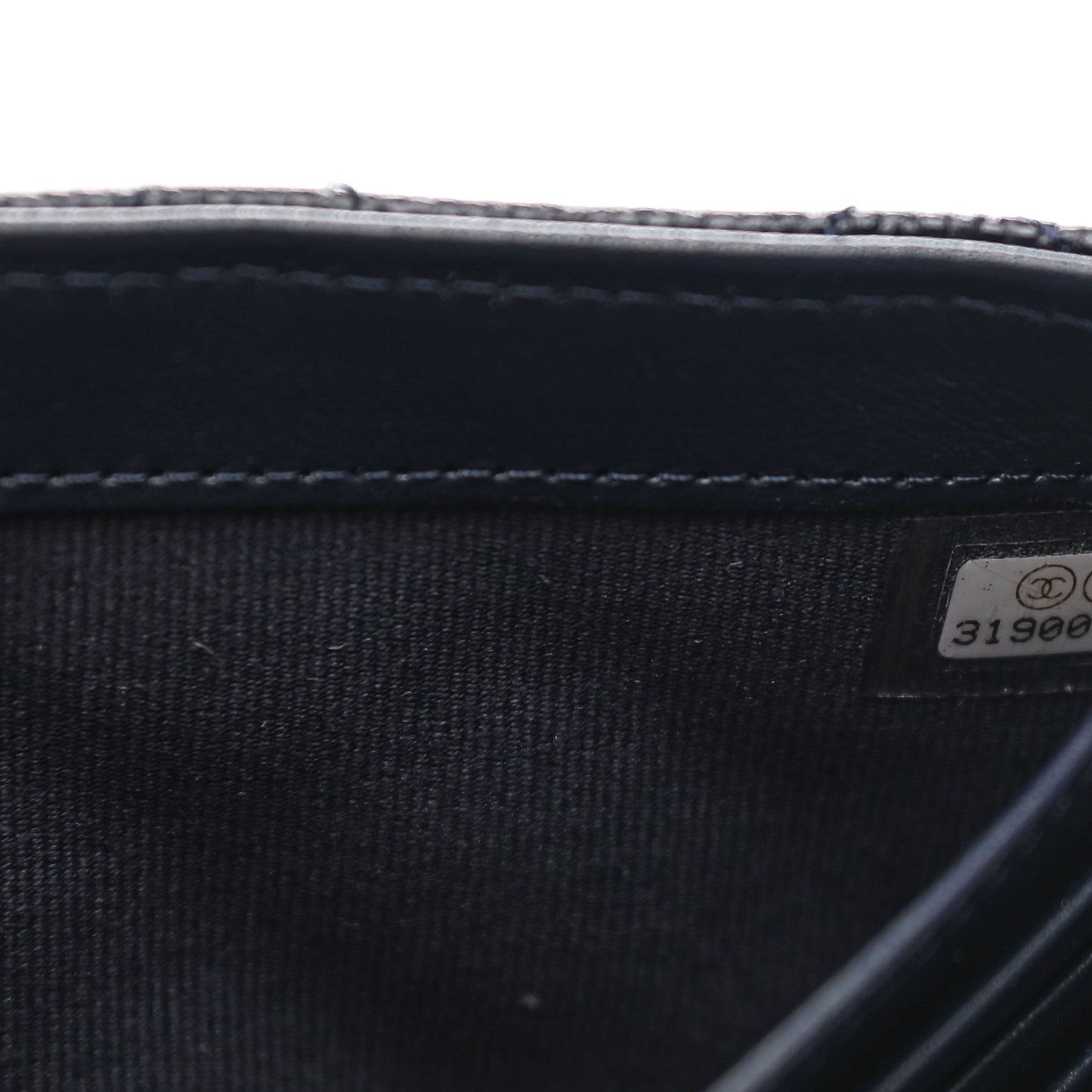 Caviar Quilted Large Gusset Flap Wallet Navy