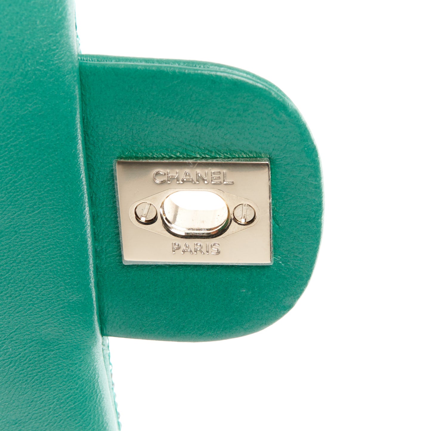 Lambskin Crystal Diamante Small Flap Green