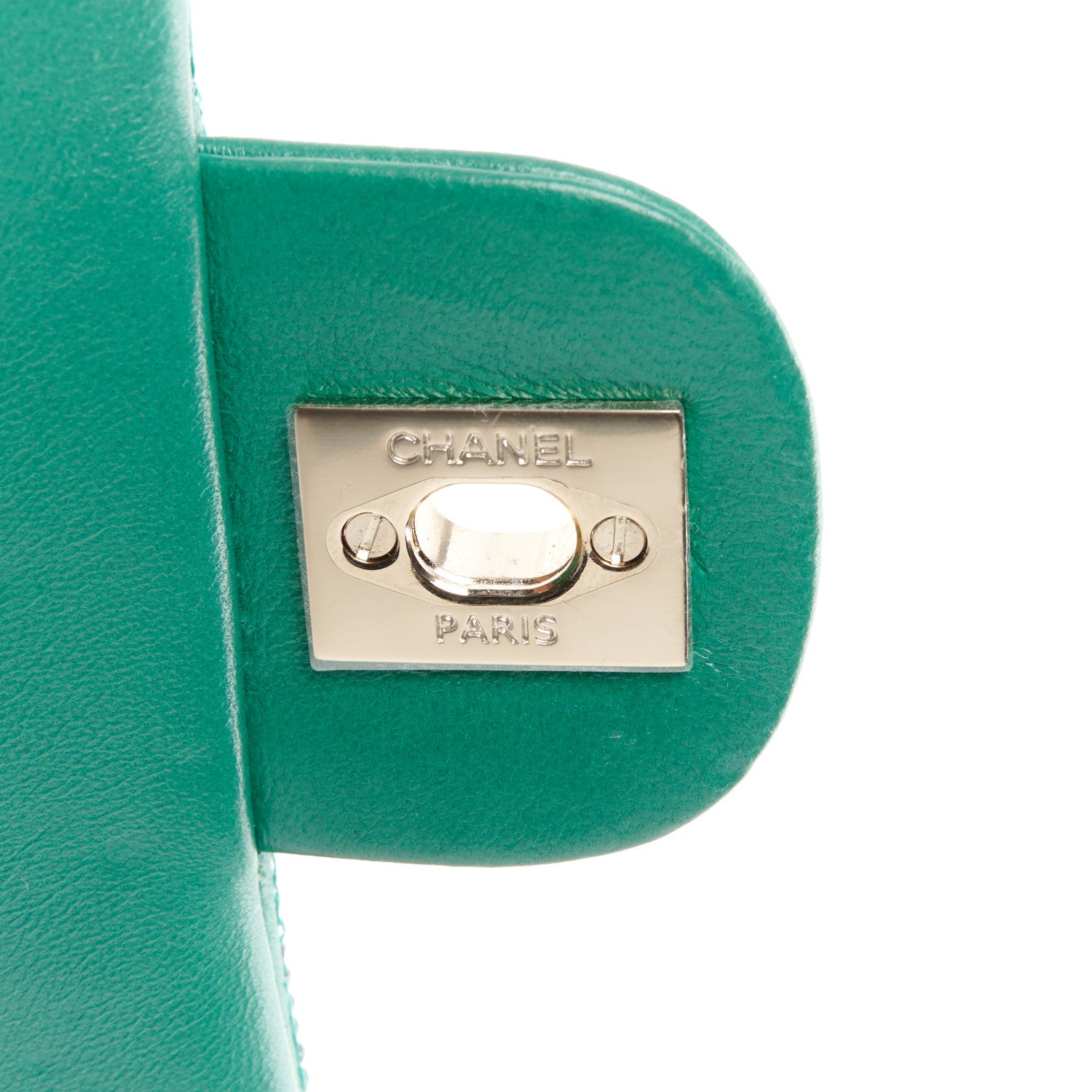 Chanel Lambskin Crystal Diamante Small Flap Green 6 of 12