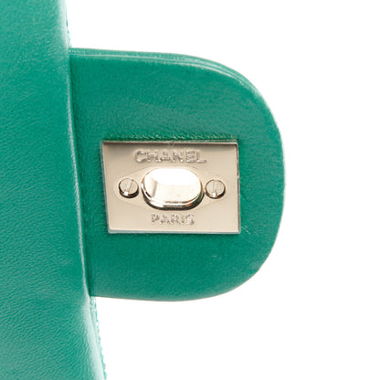 Chanel Lambskin Crystal Diamante Small Flap Green 6 of 12