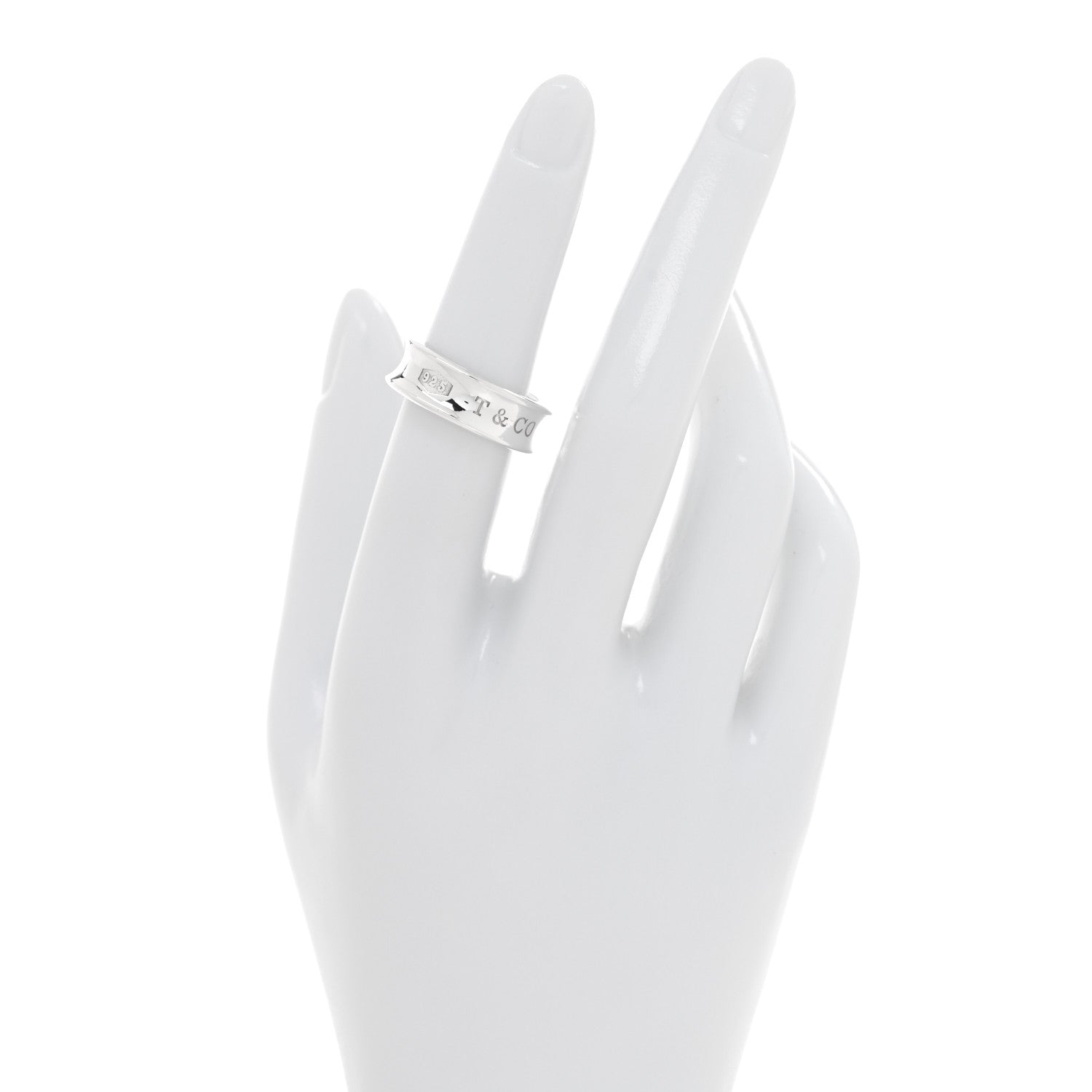 Tiffany Sterling Silver 1837 Band Ring 53 6.25 2 of 4