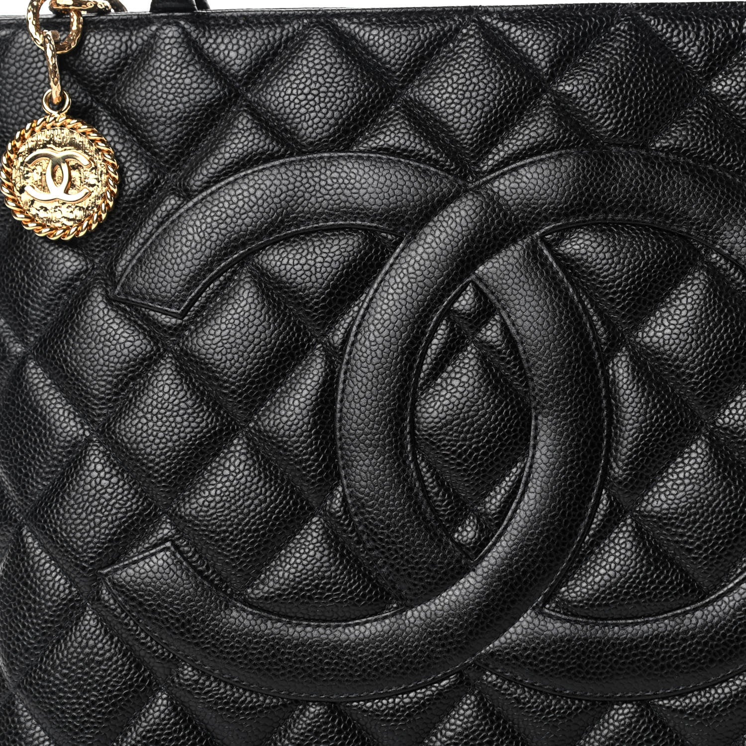 Chanel Caviar Quilted Medallion Tote Black 10 of 10