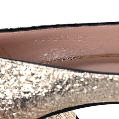Gucci Galassia GG Marmont Fringe 50mm Loafer Pumps 37 Platino 8 of 10