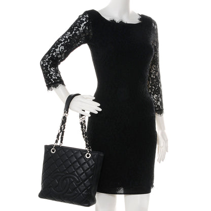 Chanel Caviar Petit Shopping Tote PST Black 2 of 8
