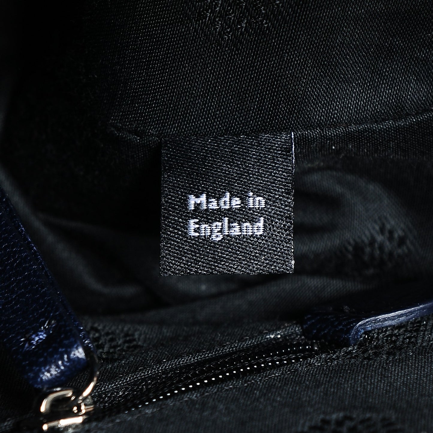 Glossy Goatskin Medium Del Rey Satchel Midnight Blue