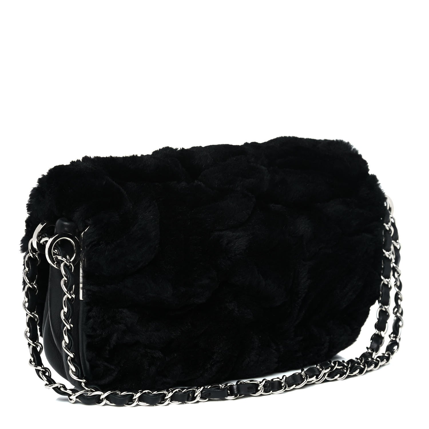 Chanel Rabbit Fur Flap Black 3 of 13