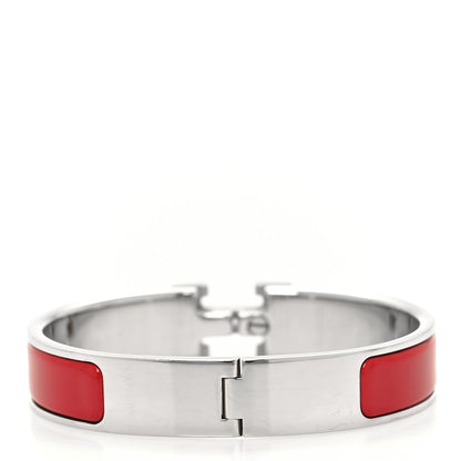 Hermes Enamel Narrow Clic Clac H Bracelet GM China Red 3 of 4