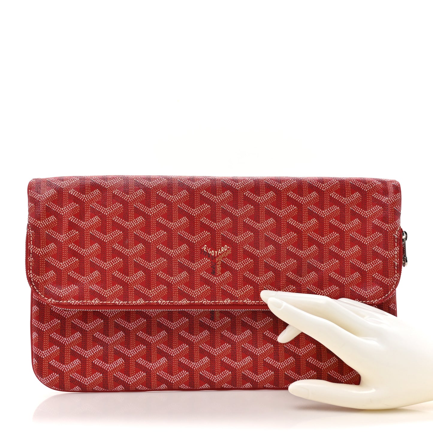 Goyardine Sainte Marie Soft Clutch Red