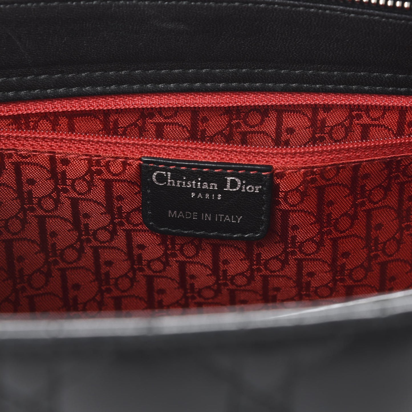 Calfskin Cannage Soft East West Lady Dior Black