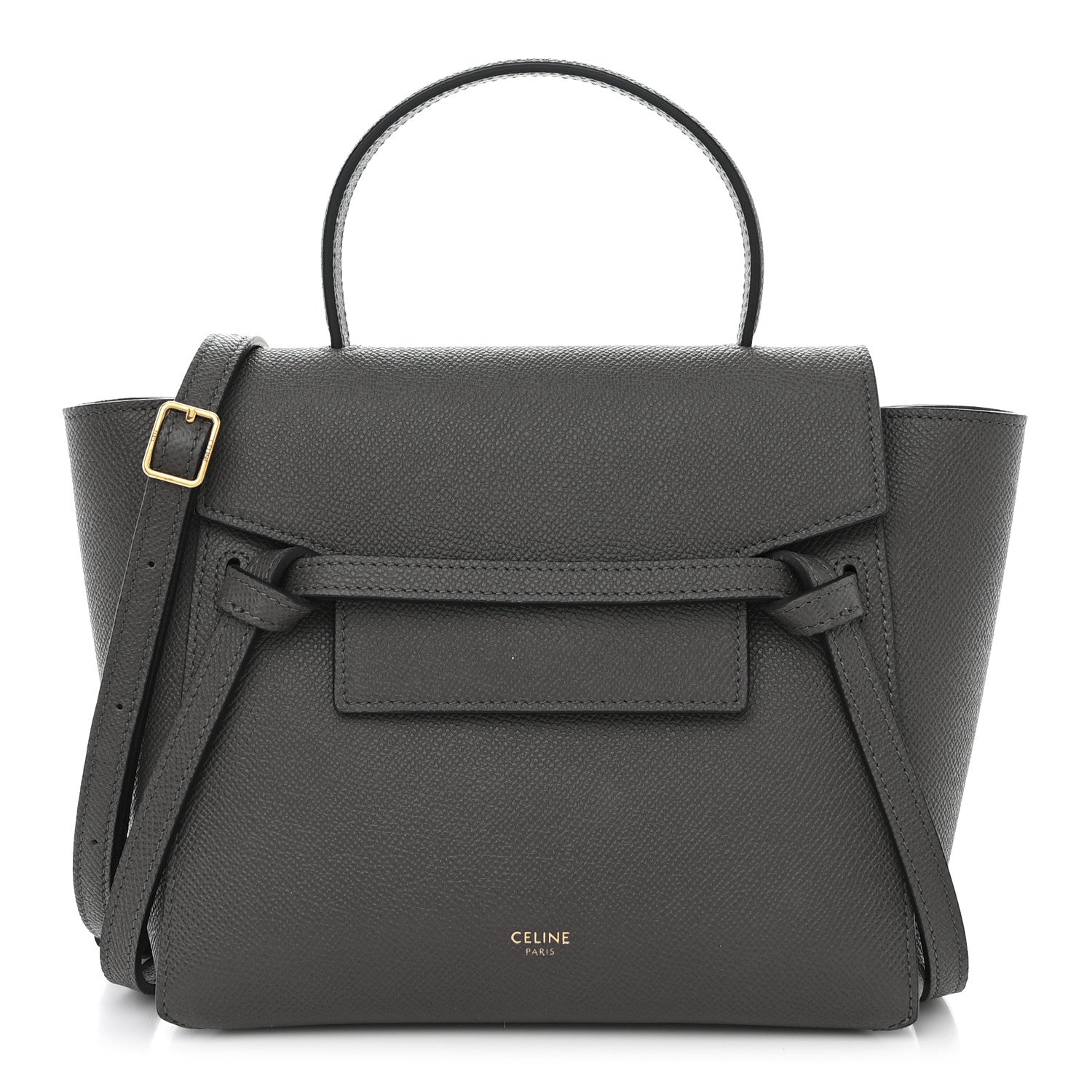Celine Grained Calfskin Nano Belt Bag Grey 1 of 11