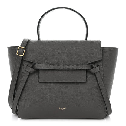 Celine Grained Calfskin Nano Belt Bag Grey 1 of 11