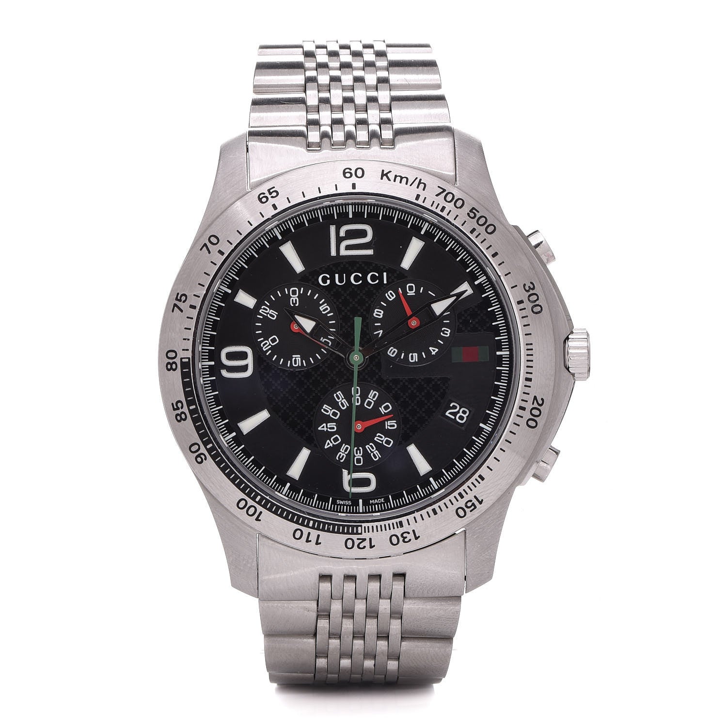 Gucci Stainless Steel 46mm G-Timeless Chronograph Quartz Watch Black 1 of 6