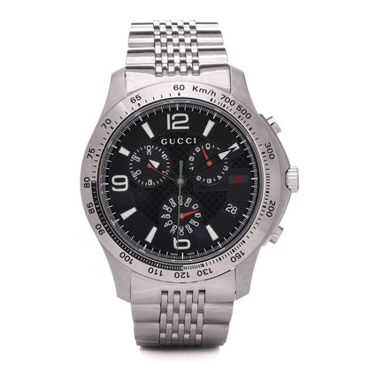 Gucci Stainless Steel 46mm G-Timeless Chronograph Quartz Watch Black 1 of 6