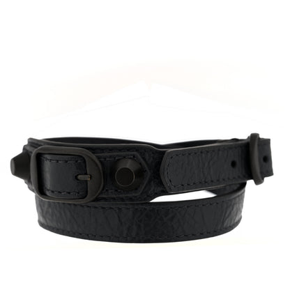 Balenciaga Agneau Arena Classic Hardware Triple Tour Bracelet Gris Fossile 1 of 5