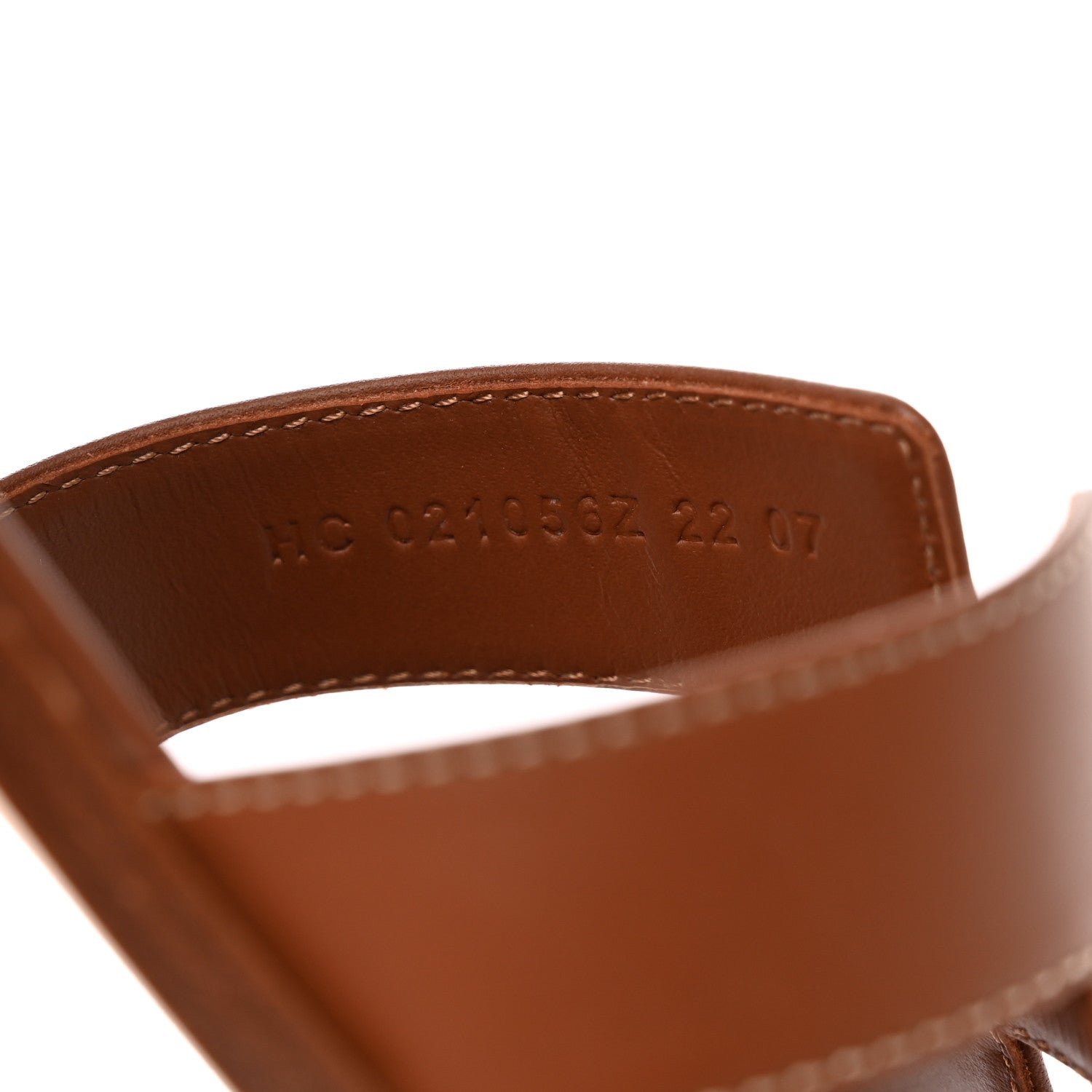 Hermes Box Calfskin Oran Sandals 37.5 Gold 8 of 14