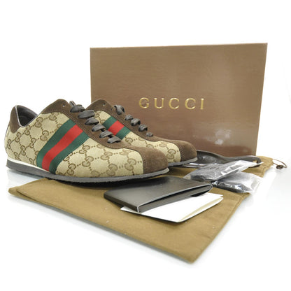 Gucci Suede Monogram Web Sneakers 38 4 of 9