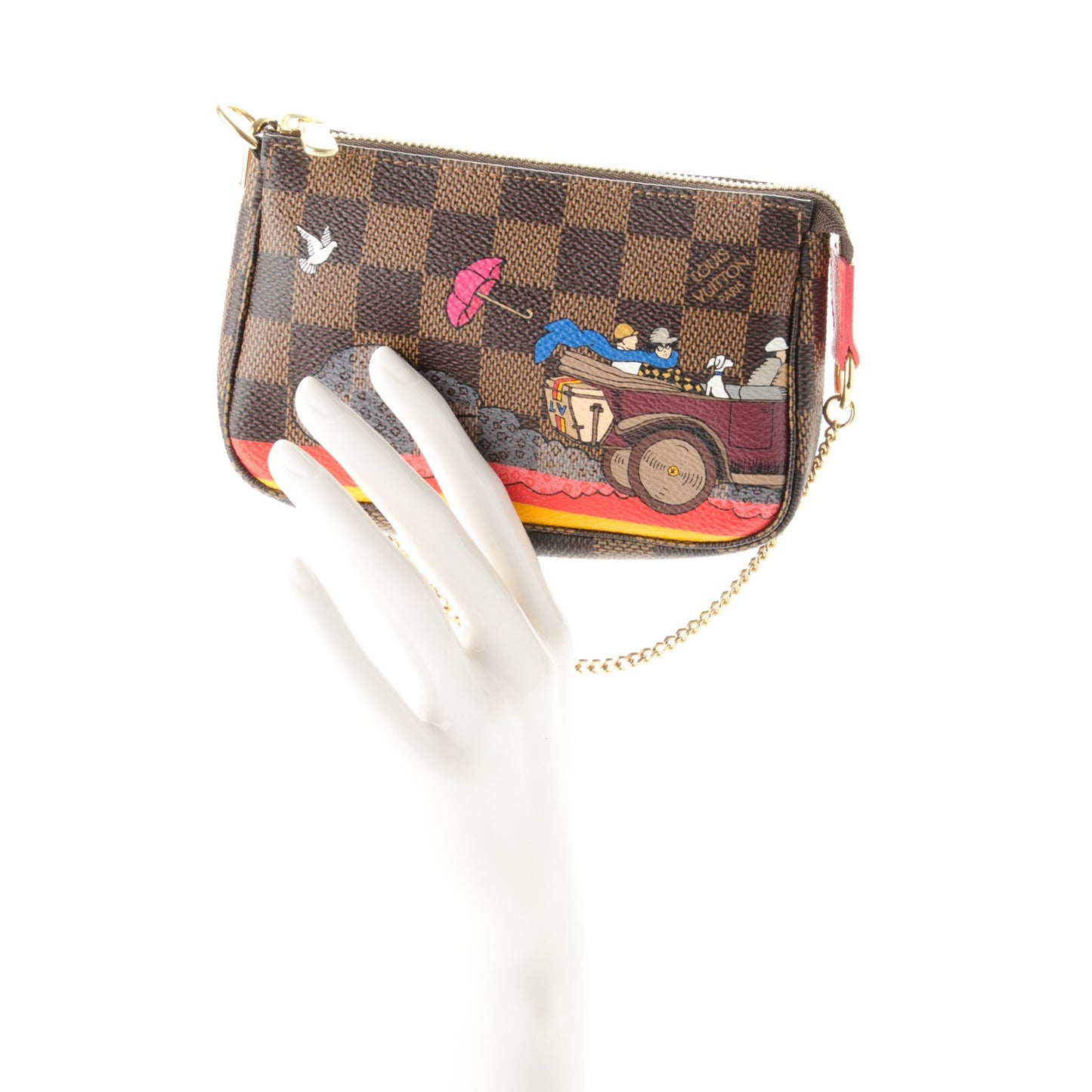 Damier Ebene 2015 Christmas Animation Mini Pochette Accessories