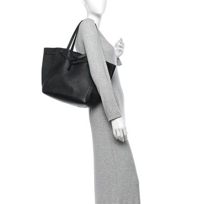 Celine Soft Grained Calfskin Small Belt Cabas Phantom Black 3 of 21
