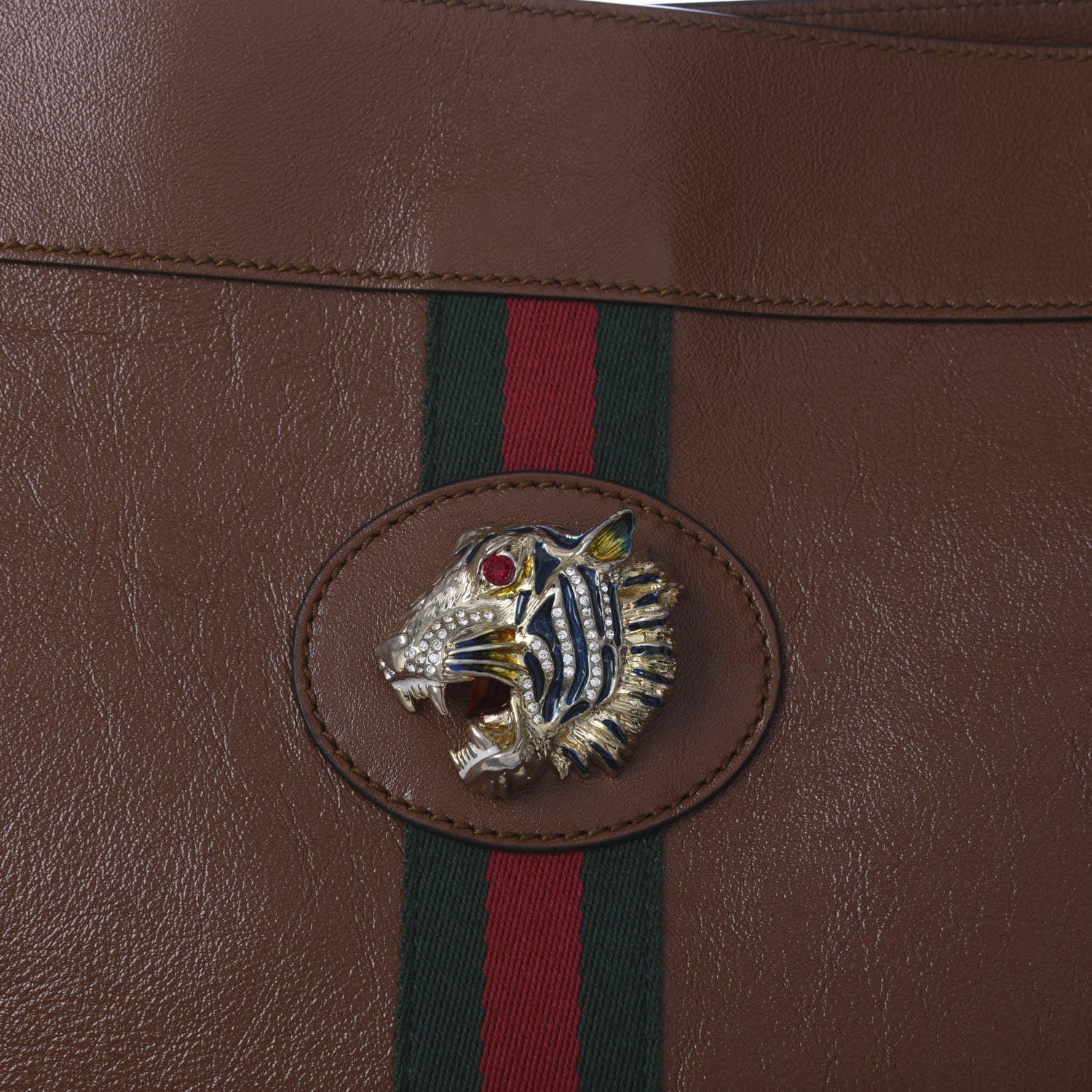 Gucci Calfskin Large Rajah Chain Tote Cuir 13 of 13