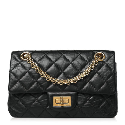 Chanel Aged Calfskin Quilted 2.55 Reissue Mini Flap Black 1 of 10